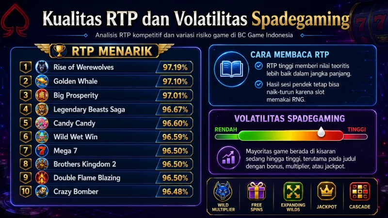 Kualitas RTP dan Volatilitas Spadegaming