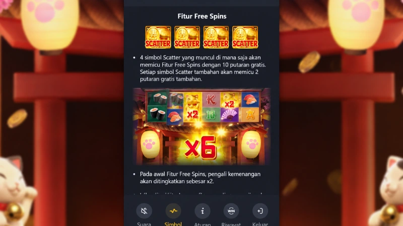 Penjelasan Free Spins Lucky Neko