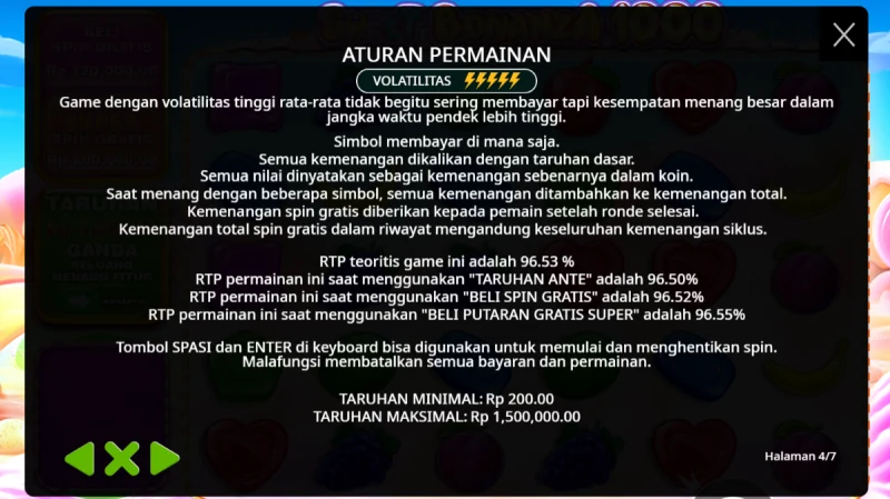 RTP dan Volatilitas Kenapa Slot Ini Sangat Fluktuatif - Sweet Bonanza 1000