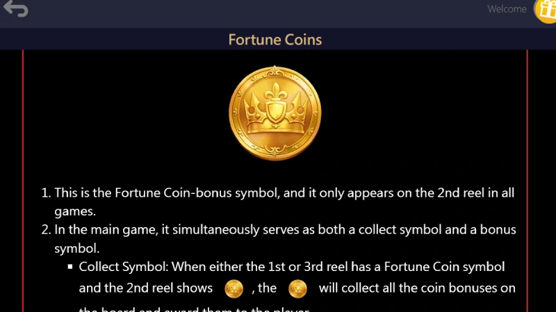 Simbol Trigger Bonus Round Fortune Coins - JILI Game
