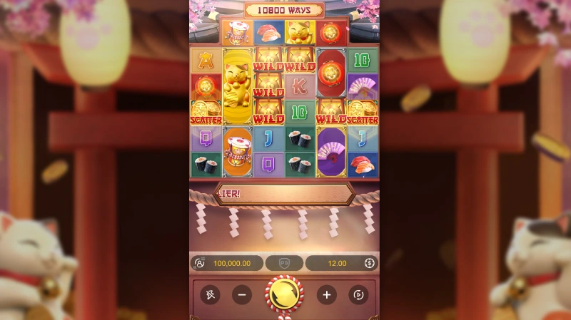 Tampilan Permainan Lucky Neko
