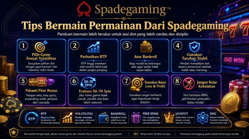 Tips Bermain Permainan Dari Spadegaming