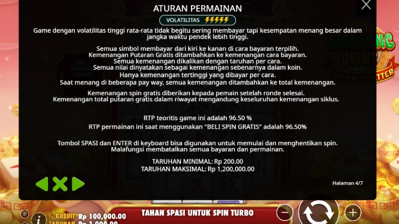 RTP dan Volatilitas Kombinasi Risk-Reward Agresif - Mahjong Wins Super Scatter