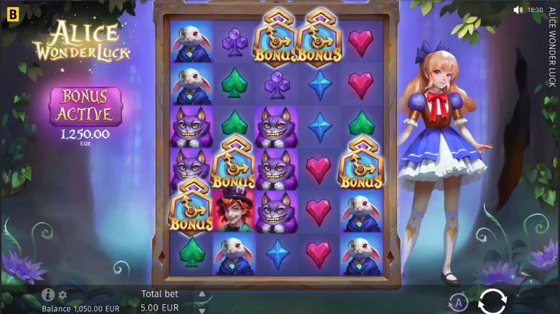 Fitur Free Spin Alice Wonderluck