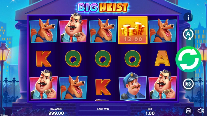 Gameplay Big Heist Sederhana di Base Game, Lebih Dalam di Free Spins