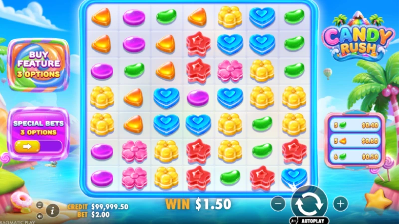 Gameplay Candy Rush Cluster Pays Tanpa Payline Tradisional
