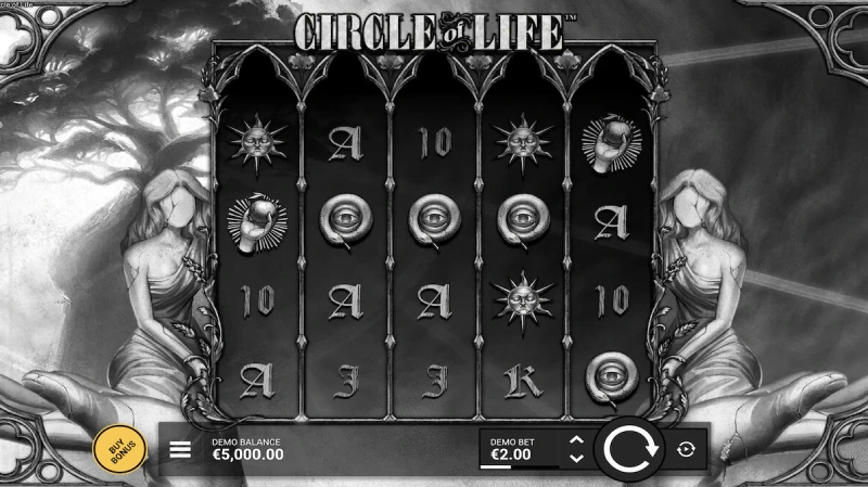 Gameplay Circle of Life 5x4 Grid dengan 14 Paylines
