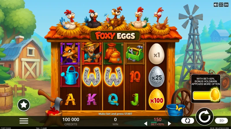 Gameplay Foxy Eggs 5×3, 10 Paylines, dan Tempo yang Mudah Dibaca