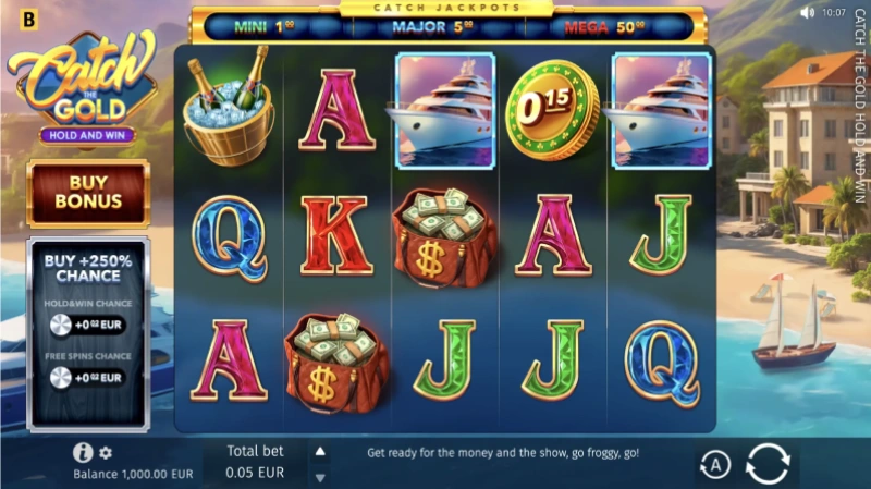 Cara Bermain Catch the Gold Hold and Win