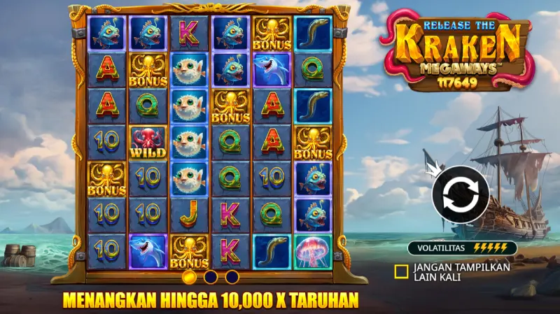 Gameplay Release the Kraken Megaways