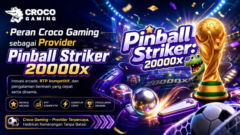 Peran Croco Gaming sebagai Provider Pinball Striker 20000x