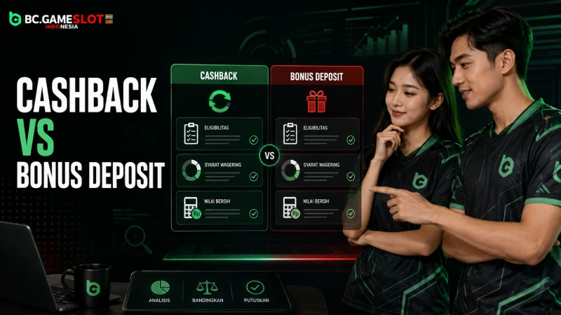 Perbandingan cashback slot dan bonus deposit BC Game