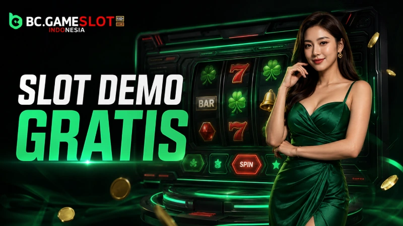 Slot demo gratis BC Game Indonesia dengan wanita Asia dan mesin slot digital