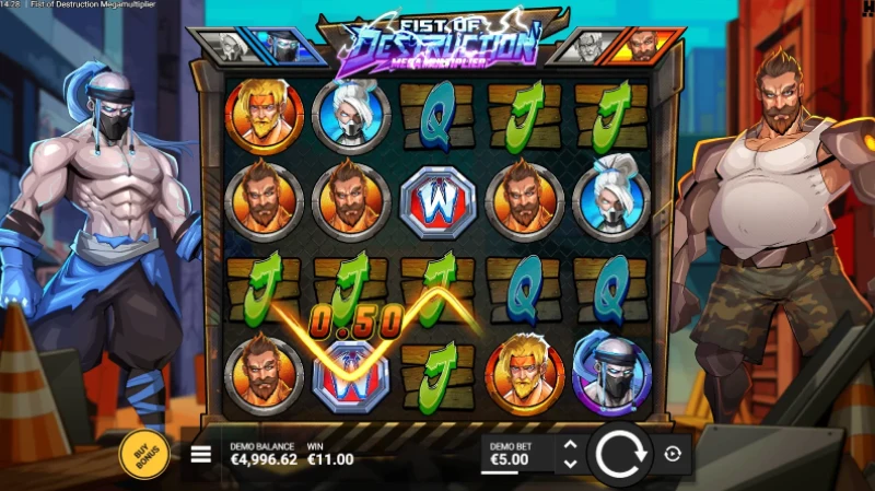 Fitur dan Simbol Fist of Destruction Megamultiplier