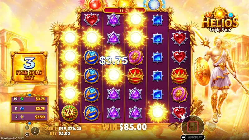 RTP Helios - Triple Sun Apa Arti 96,46%
