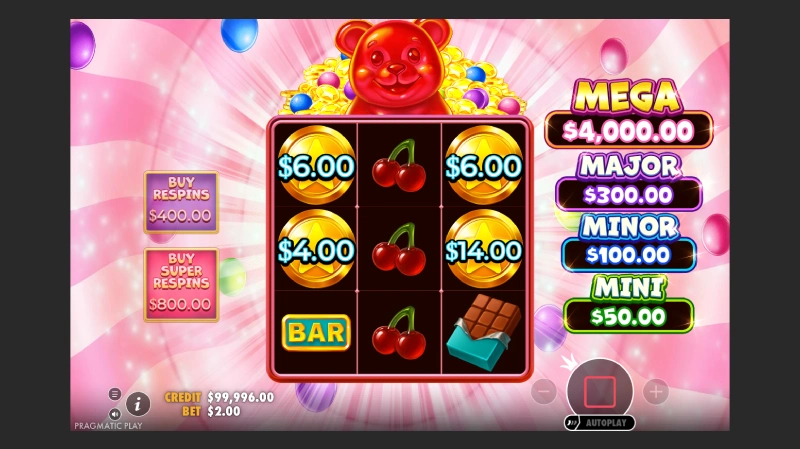 Fitur Respins dan Super Respins di Super Gummy Strike